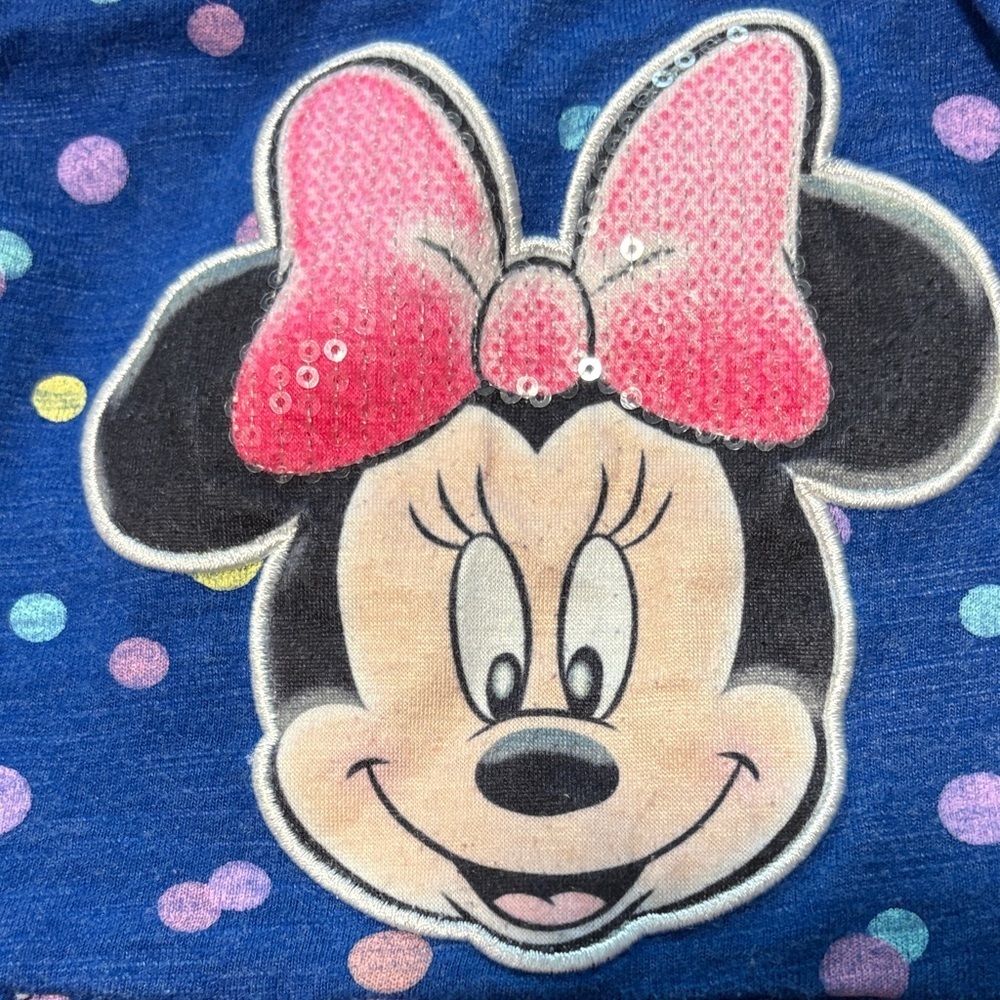 Disney Blue Dress with Minnie Mouse and Colorful Dots - Picture 3 of 3